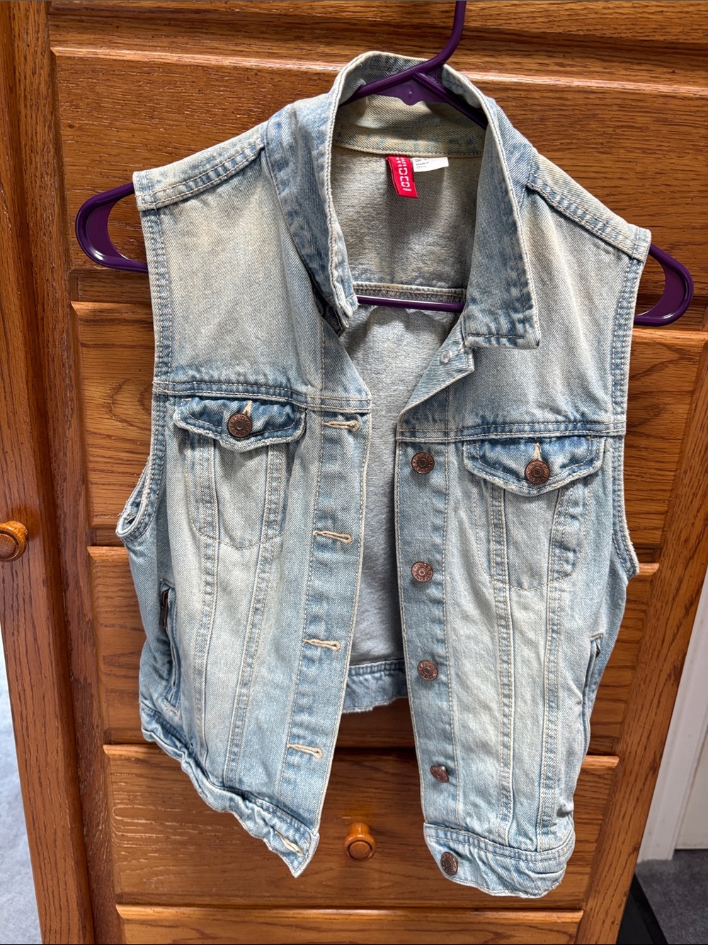 H&M Light Blue Denim Vest